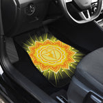 Manipura Chakra Mandala Print Front and Back Car Floor Mats