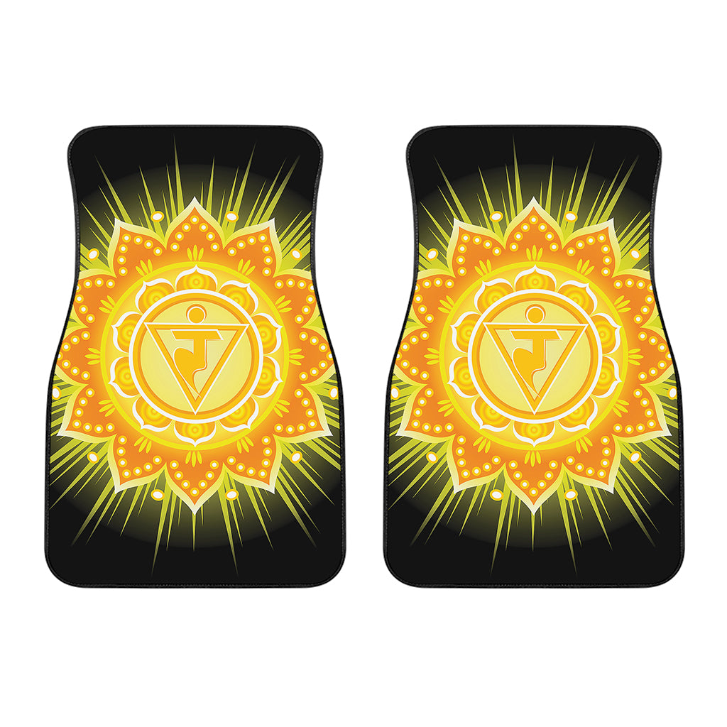 Manipura Chakra Mandala Print Front Car Floor Mats