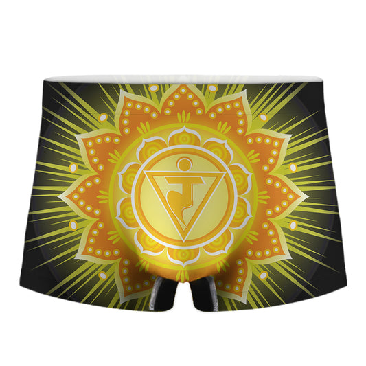 Manipura Chakra Mandala Print Men's Boxer Briefs