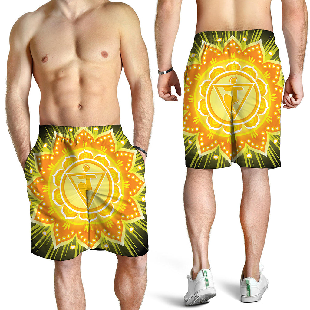 Manipura Chakra Mandala Print Men's Shorts