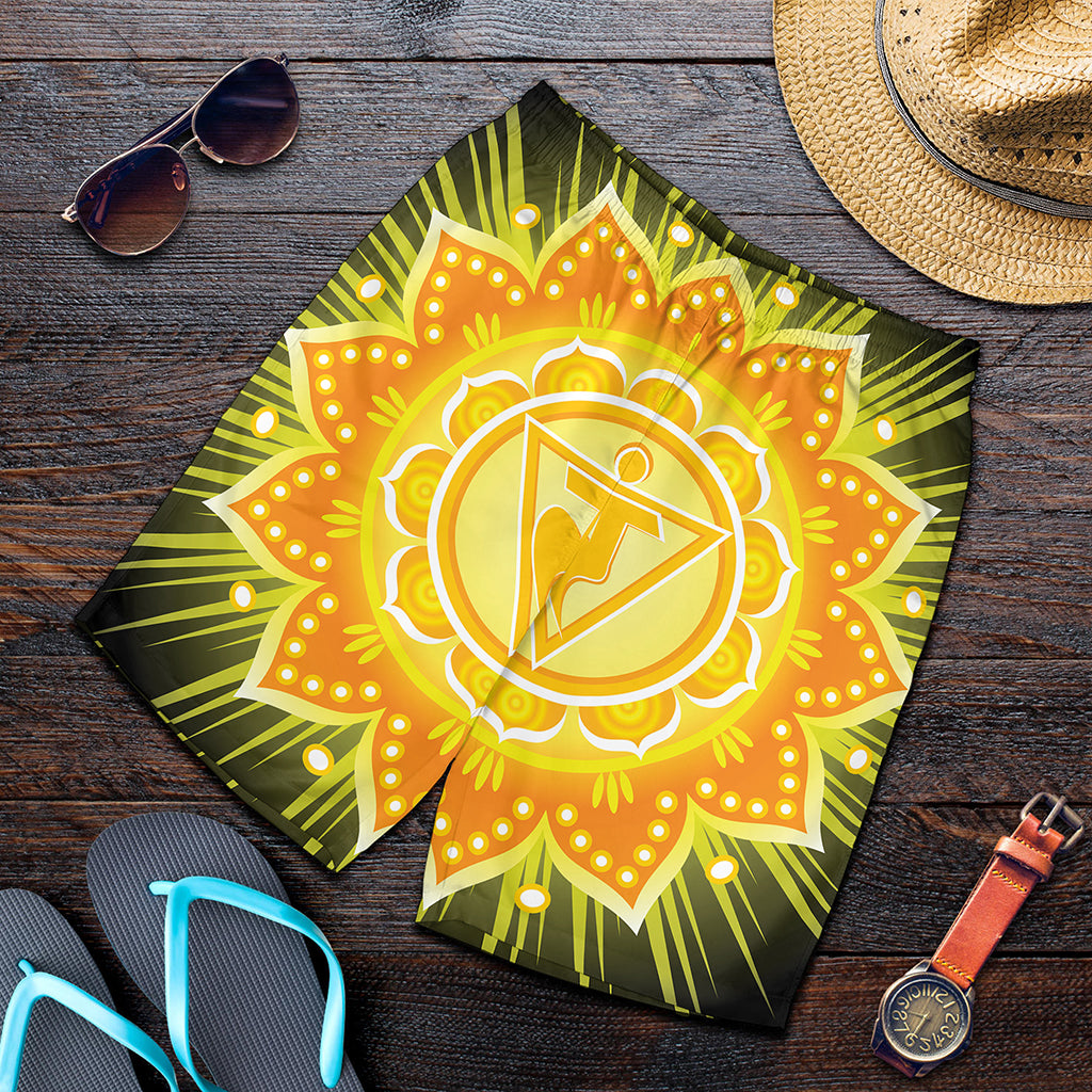 Manipura Chakra Mandala Print Men's Shorts