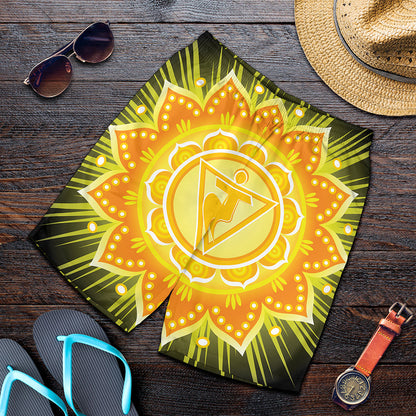 Manipura Chakra Mandala Print Men's Shorts