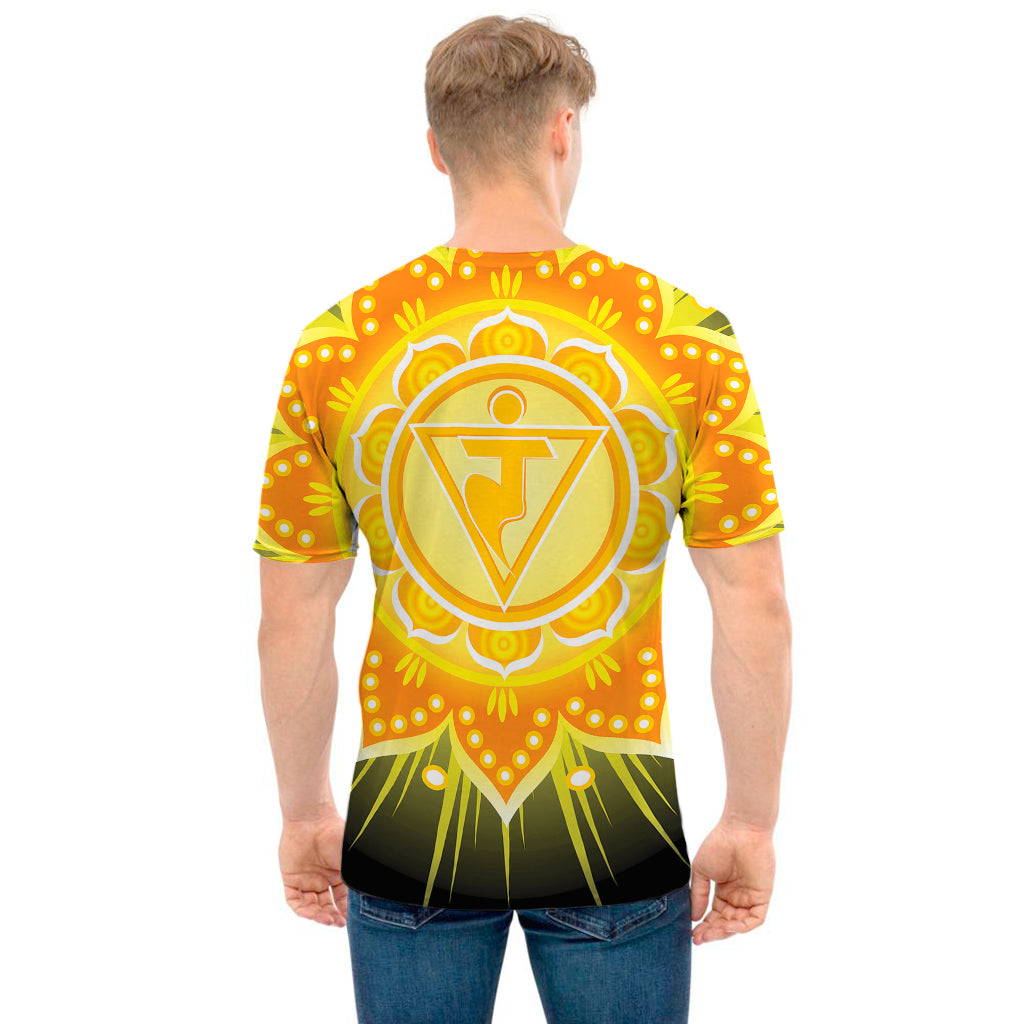 Manipura Chakra Mandala Print Men's T-Shirt