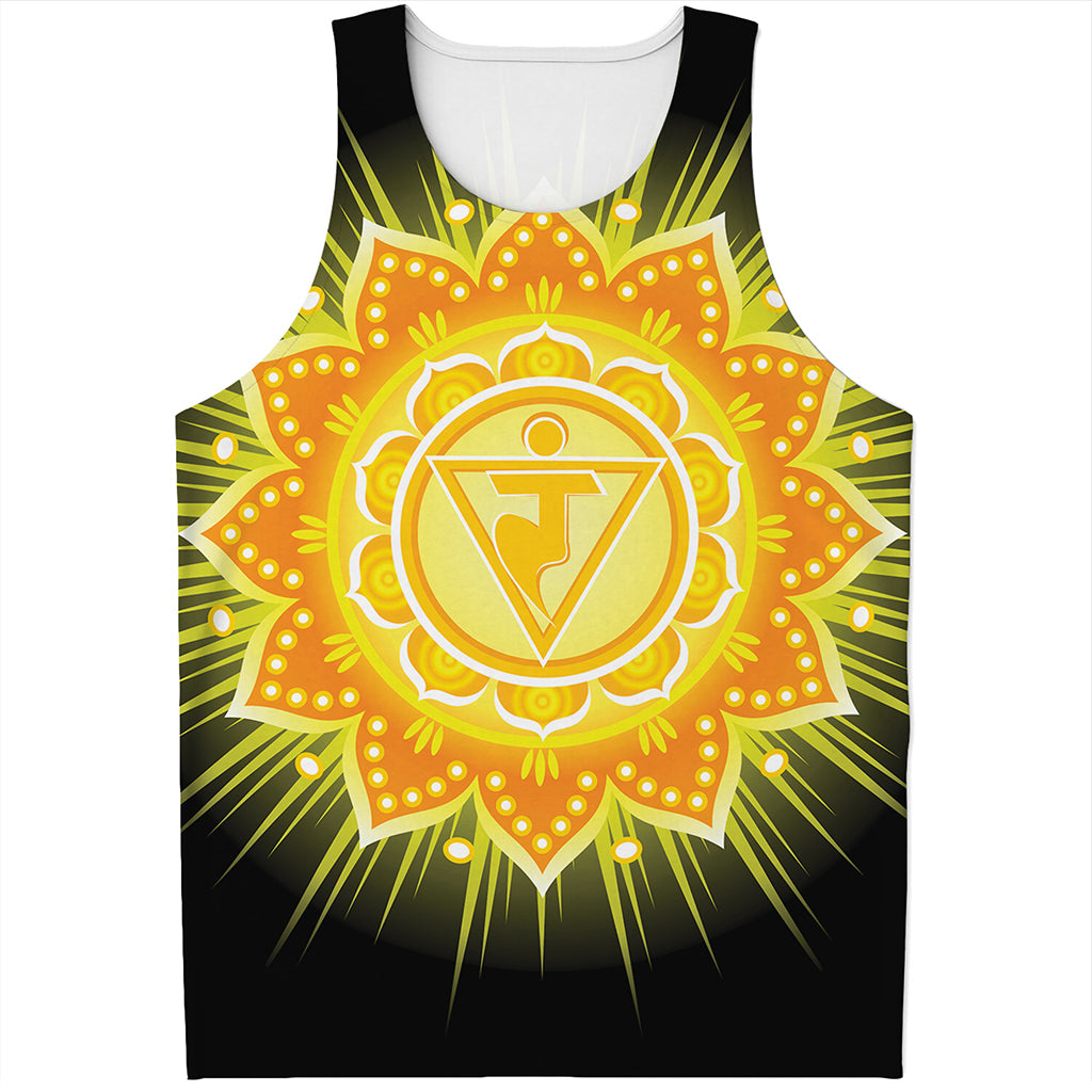 Manipura Chakra Mandala Print Men's Tank Top