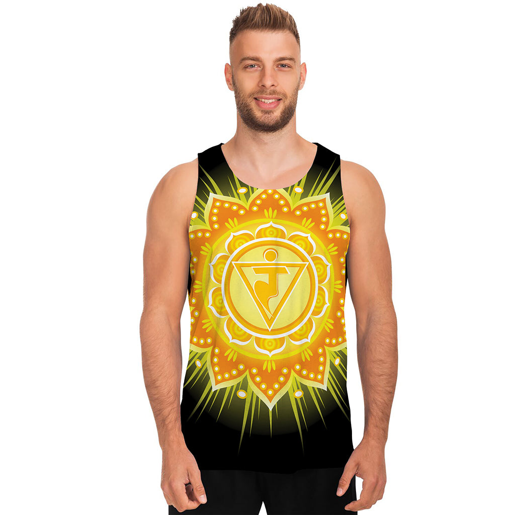 Manipura Chakra Mandala Print Men's Tank Top