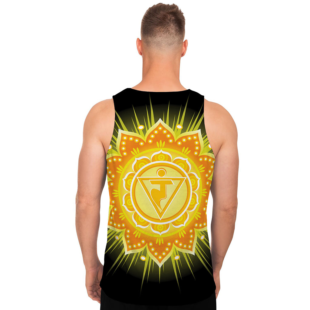 Manipura Chakra Mandala Print Men's Tank Top