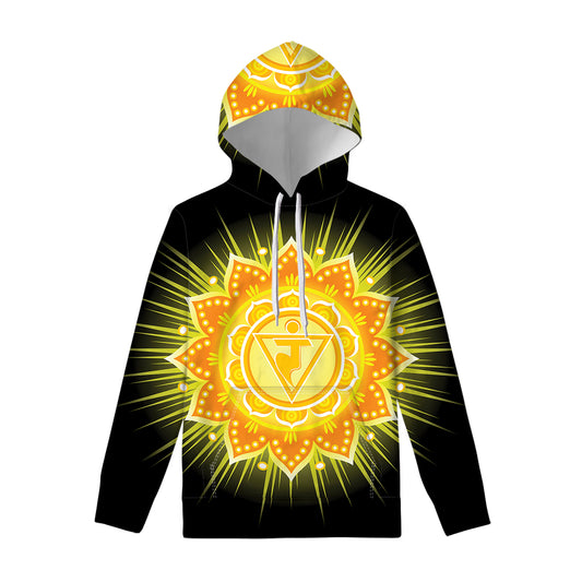 Manipura Chakra Mandala Print Pullover Hoodie