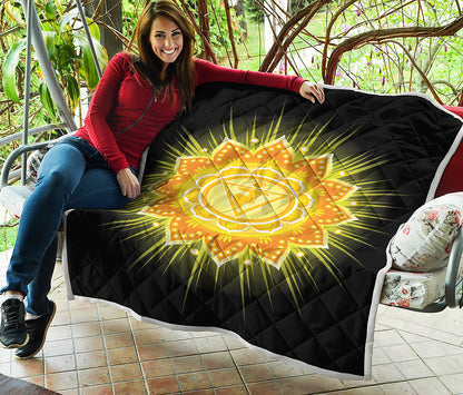 Manipura Chakra Mandala Print Quilt