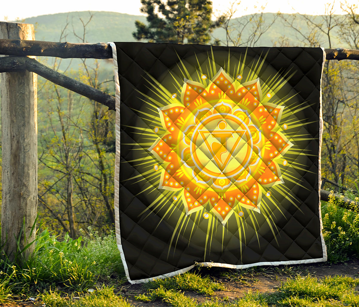 Manipura Chakra Mandala Print Quilt
