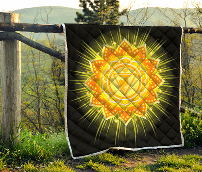 Manipura Chakra Mandala Print Quilt