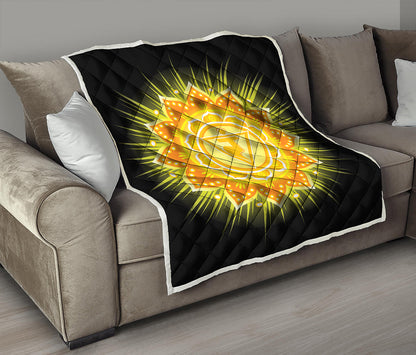 Manipura Chakra Mandala Print Quilt