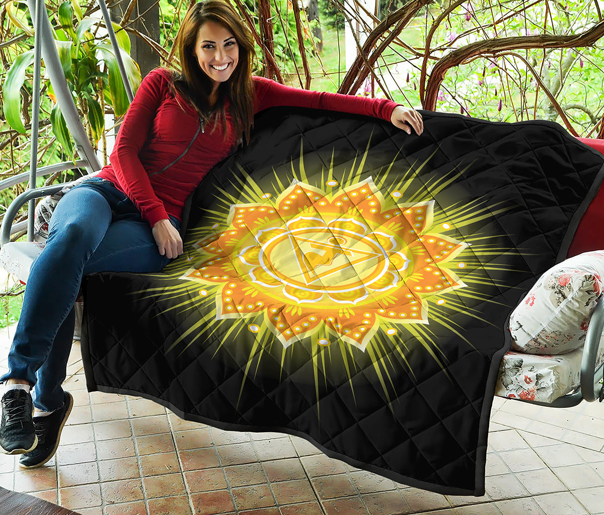 Manipura Chakra Mandala Print Quilt