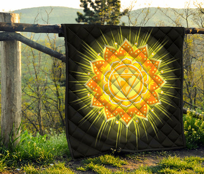 Manipura Chakra Mandala Print Quilt
