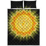 Manipura Chakra Mandala Print Quilt Bed Set