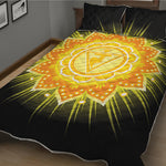 Manipura Chakra Mandala Print Quilt Bed Set