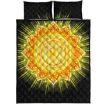 Manipura Chakra Mandala Print Quilt Bed Set