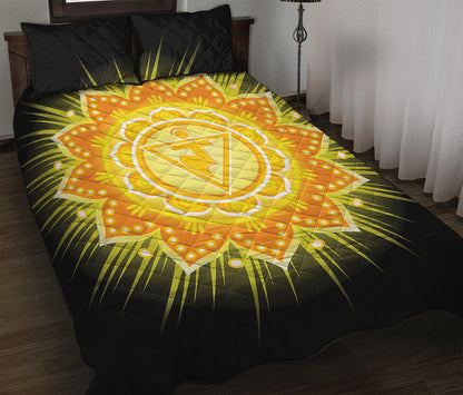 Manipura Chakra Mandala Print Quilt Bed Set