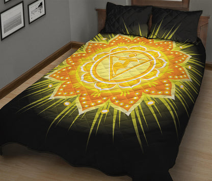 Manipura Chakra Mandala Print Quilt Bed Set