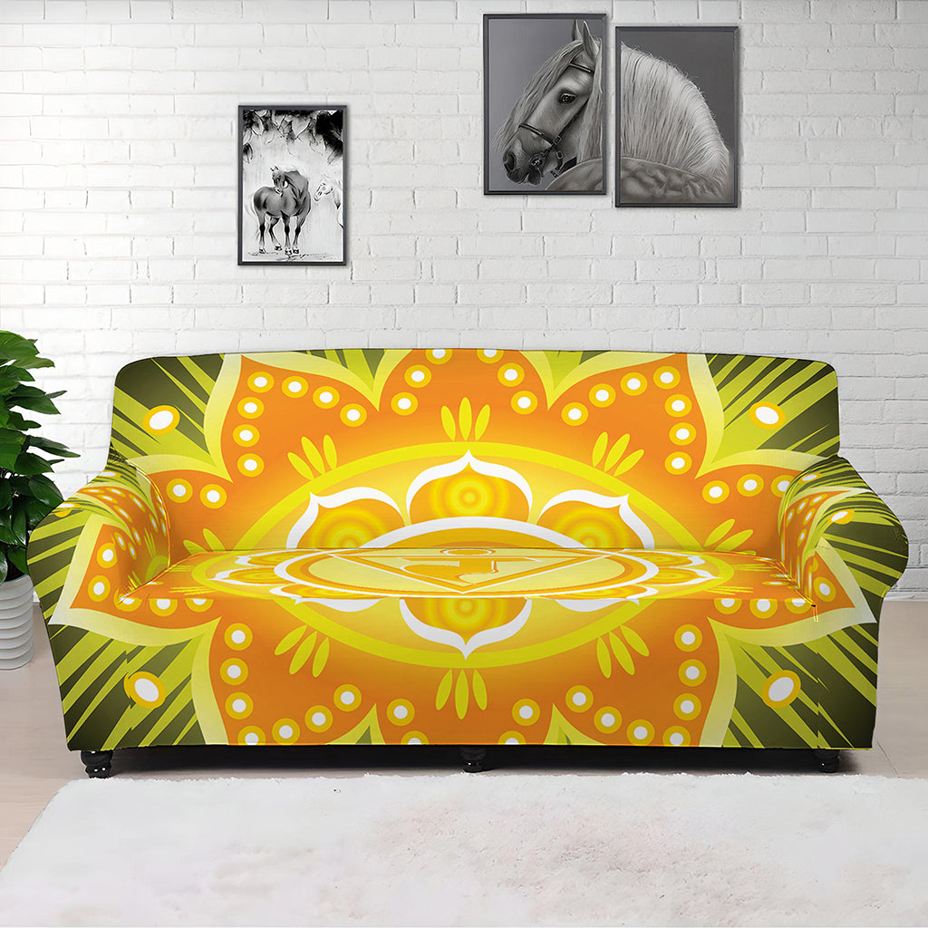 Manipura Chakra Mandala Print Sofa Cover