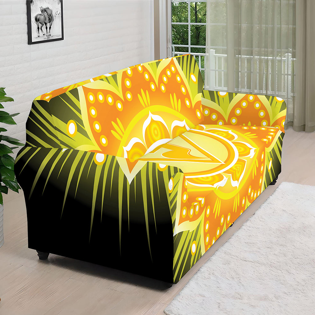 Manipura Chakra Mandala Print Sofa Cover
