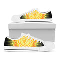 Manipura Chakra Mandala Print White Low Top Sneakers
