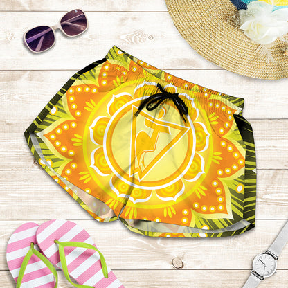 Manipura Chakra Mandala Print Women's Shorts