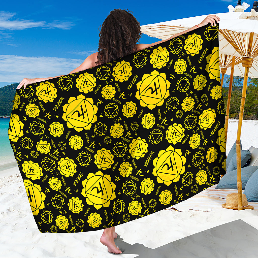 Manipura Chakra Pattern Print Beach Sarong Wrap