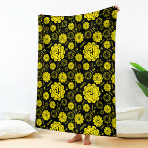 Manipura Chakra Pattern Print Blanket