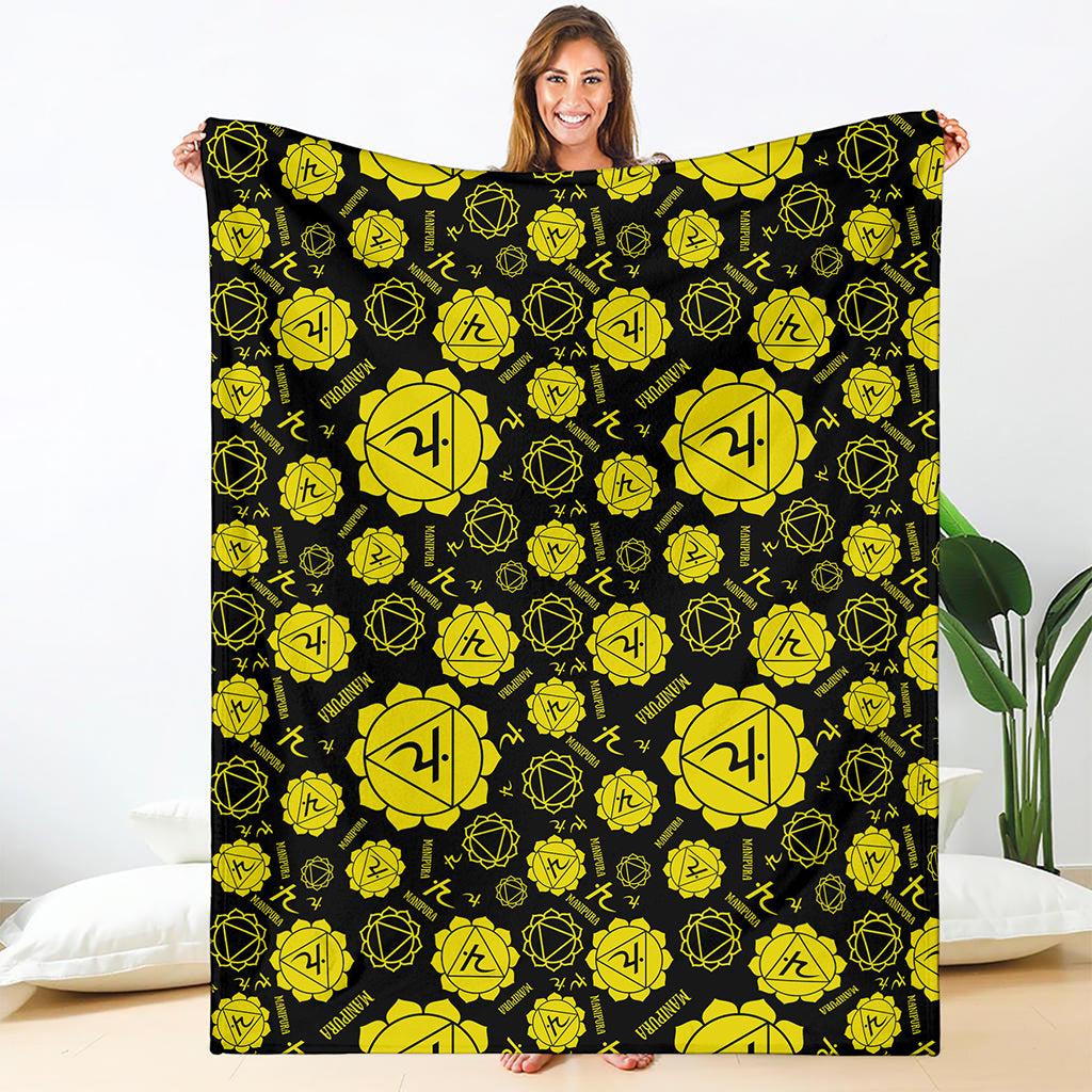 Manipura Chakra Pattern Print Blanket