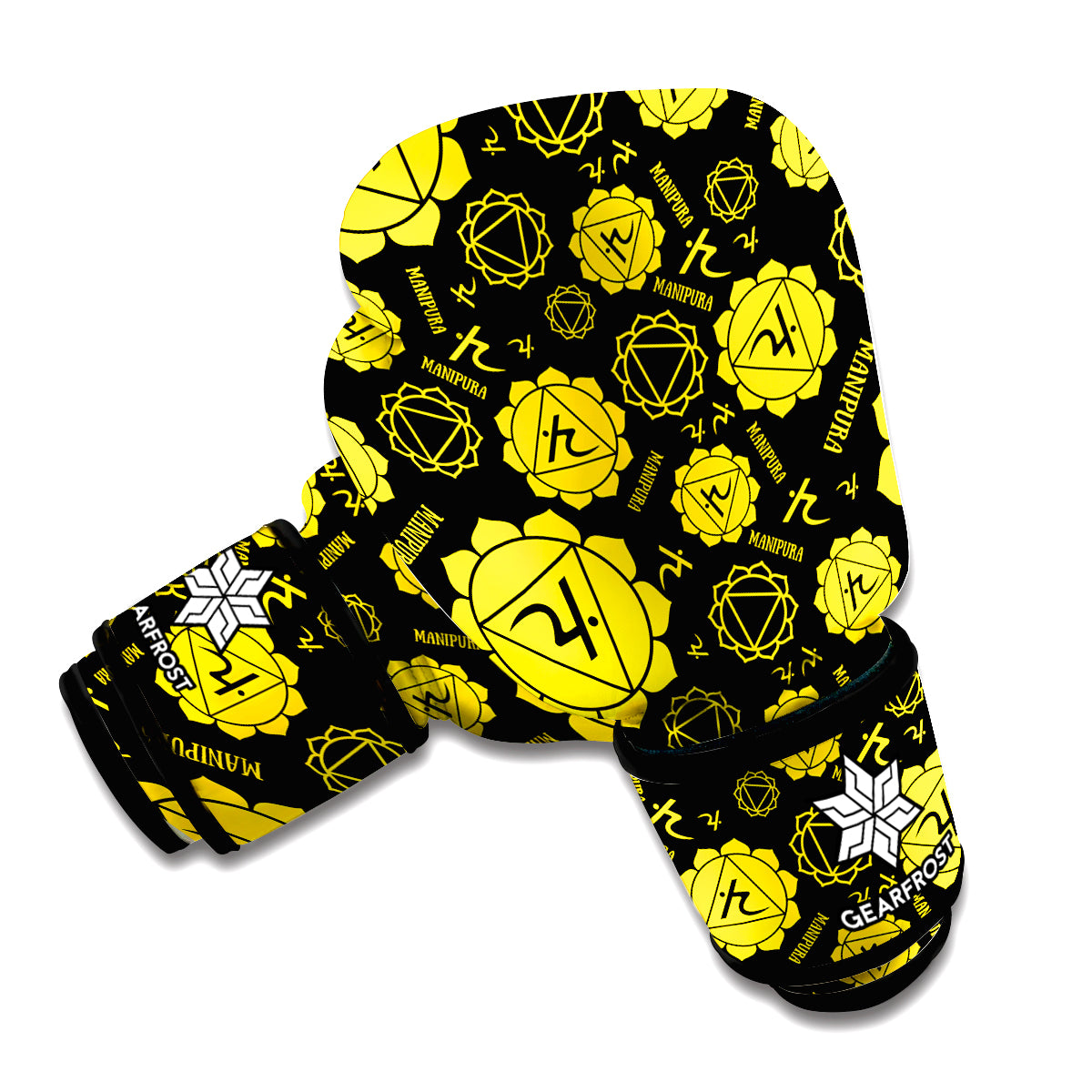 Manipura Chakra Pattern Print Boxing Gloves