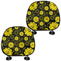 Manipura Chakra Pattern Print Car Headrest Covers
