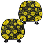 Manipura Chakra Pattern Print Car Headrest Covers