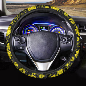 Manipura Chakra Pattern Print Car Steering Wheel Cover