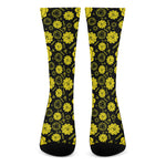 Manipura Chakra Pattern Print Crew Socks