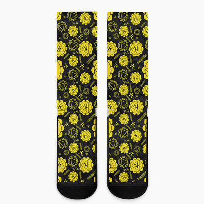 Manipura Chakra Pattern Print Crew Socks