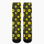Manipura Chakra Pattern Print Crew Socks