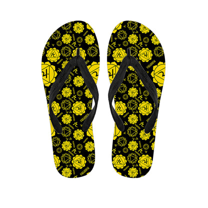 Manipura Chakra Pattern Print Flip Flops