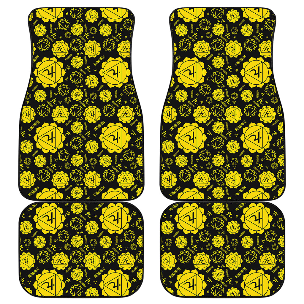 Manipura Chakra Pattern Print Front and Back Car Floor Mats