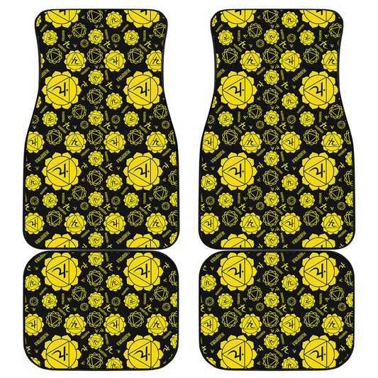 Manipura Chakra Pattern Print Front and Back Car Floor Mats