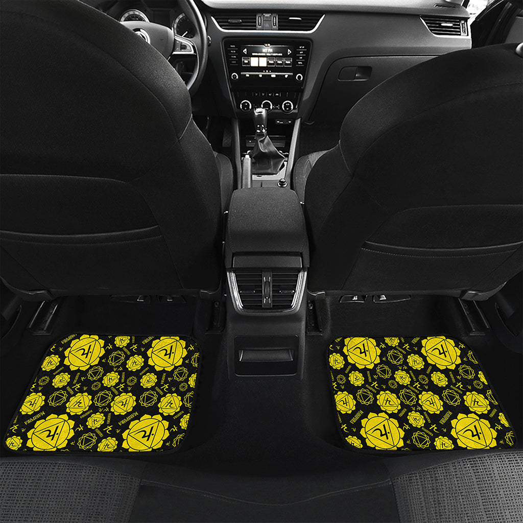 Manipura Chakra Pattern Print Front and Back Car Floor Mats