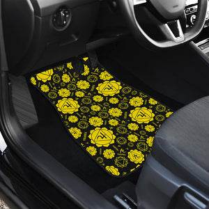 Manipura Chakra Pattern Print Front and Back Car Floor Mats