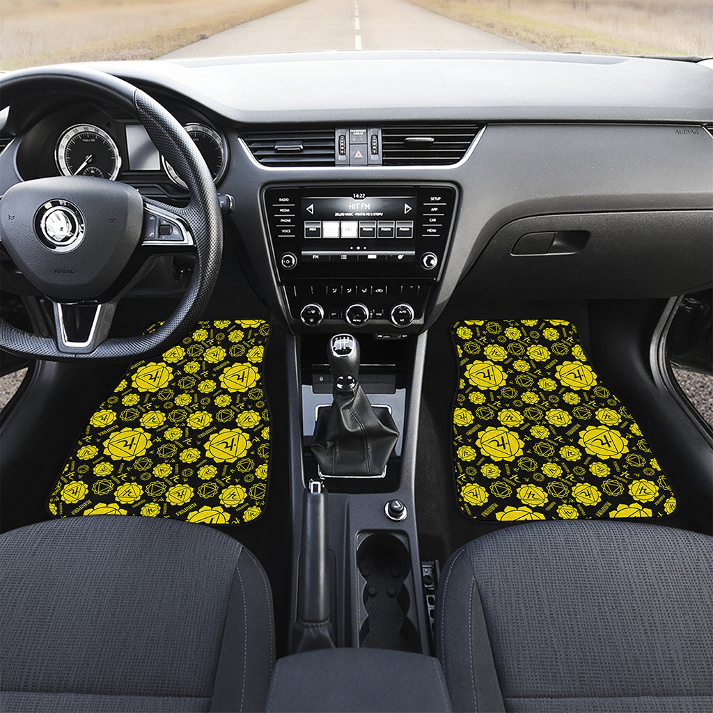 Manipura Chakra Pattern Print Front Car Floor Mats