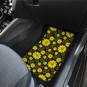 Manipura Chakra Pattern Print Front Car Floor Mats