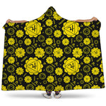 Manipura Chakra Pattern Print Hooded Blanket