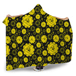Manipura Chakra Pattern Print Hooded Blanket