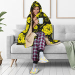 Manipura Chakra Pattern Print Hooded Blanket
