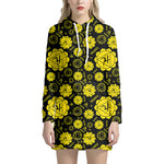 Manipura Chakra Pattern Print Hoodie Dress