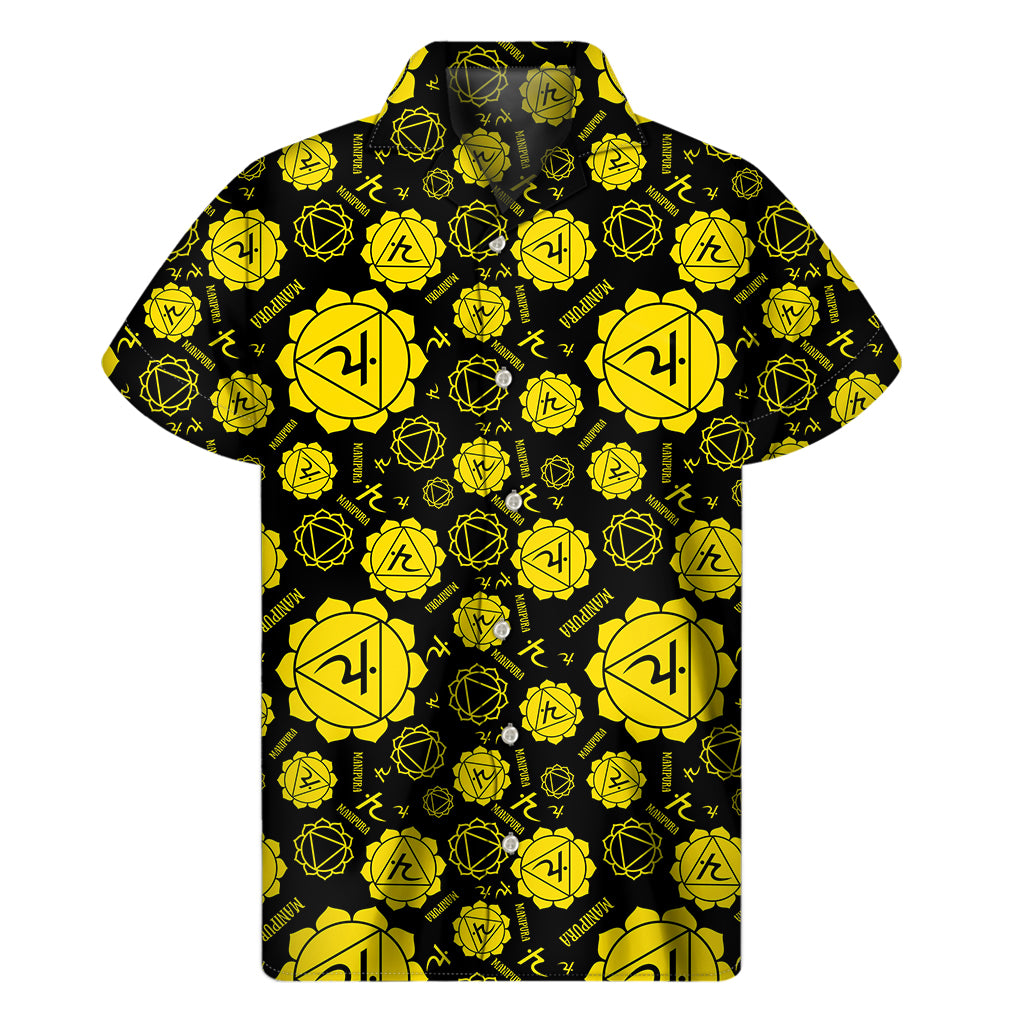 Manipura Chakra Pattern Print Men's Short Sleeve Shirt