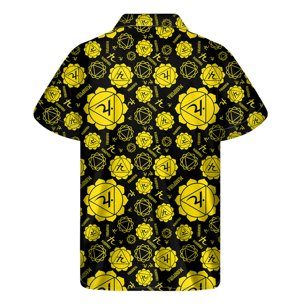 Manipura Chakra Pattern Print Men's Short Sleeve Shirt