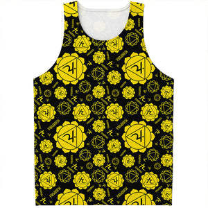 Manipura Chakra Pattern Print Men's Tank Top